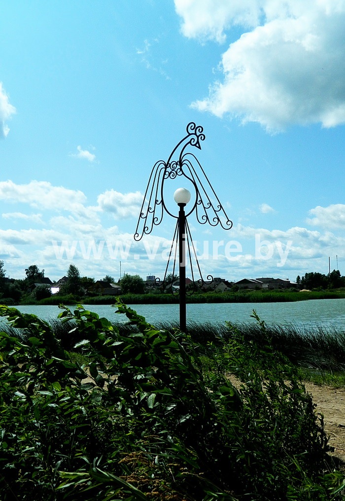 фонарь кованый-жар птица 