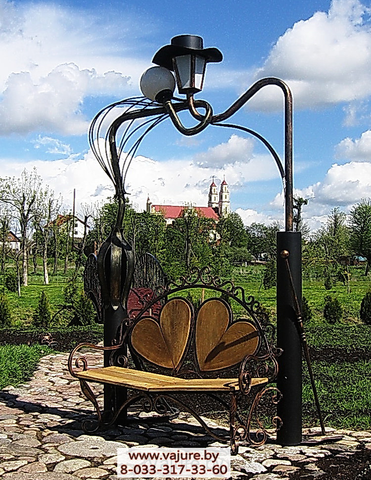 скамейка садовая кованая