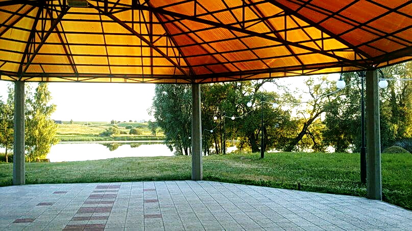 Металлический каркас навеса 