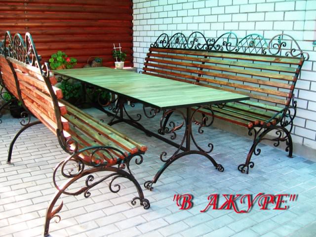кованые скамейки для дачи