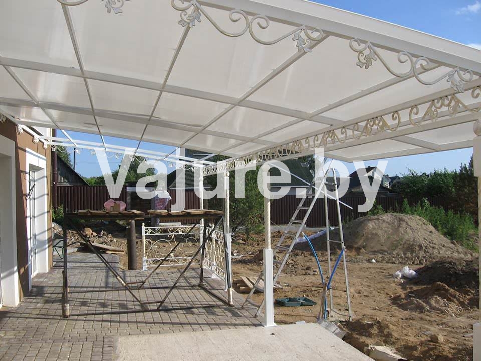 Конструкция металлических навесов 